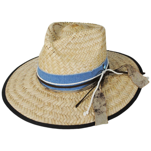 Carlos Santana | Corazon Palmilla Straw Fedora Hat | 129801 | lead | NATURAL