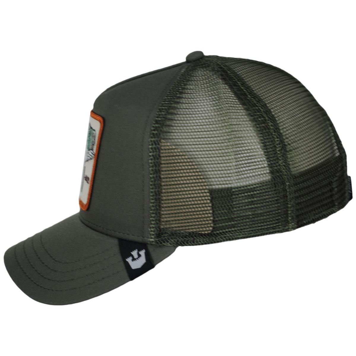 Goorin Bros | Bass Mesh Trucker Snapback Baseball Cap | 200385 | profile | OLIVE