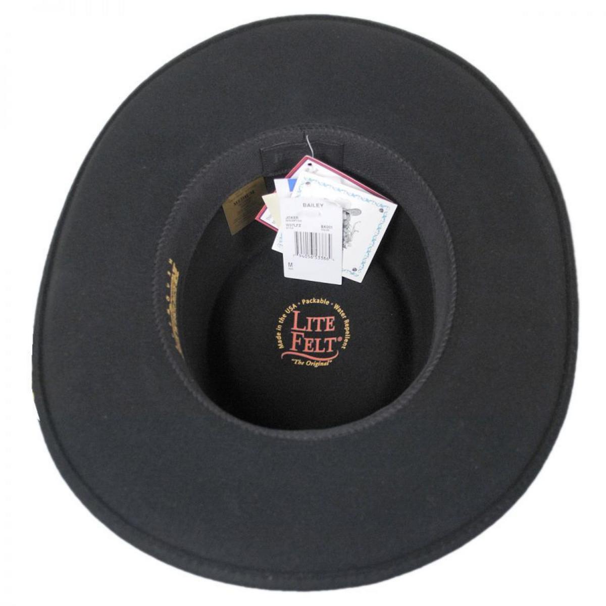 Renegade | Joker LiteFelt Wool Gambler Western Hat | 130149 | under | BLACK
