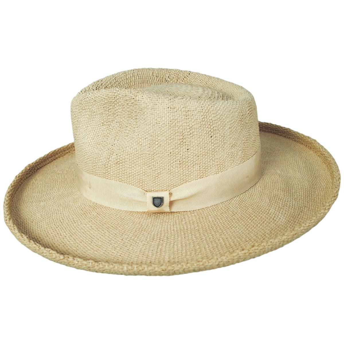 BRIXTON HATS | Victoria Toyo Straw Fedora Hat | 104053 | profile | NATURAL/OAT MILK