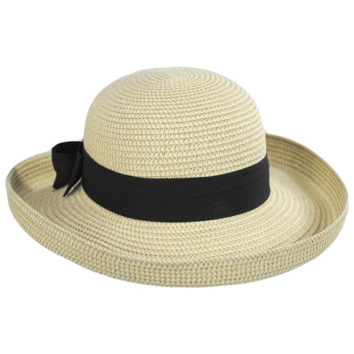 Toucan Collection | Toyo Straw Backbow Packable Roller - Made to Order | 104853 | lead | NATURAL/BLACK