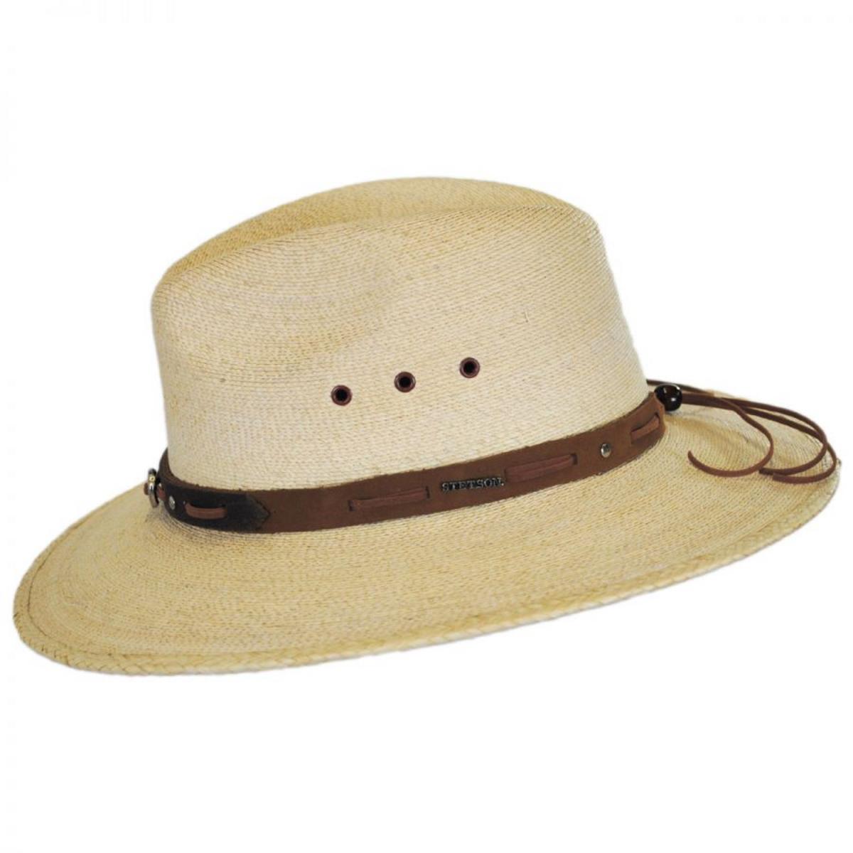 Stetson | Chambers Palm Leaf Straw Aussie Hat | 126916 | profile | NATURAL