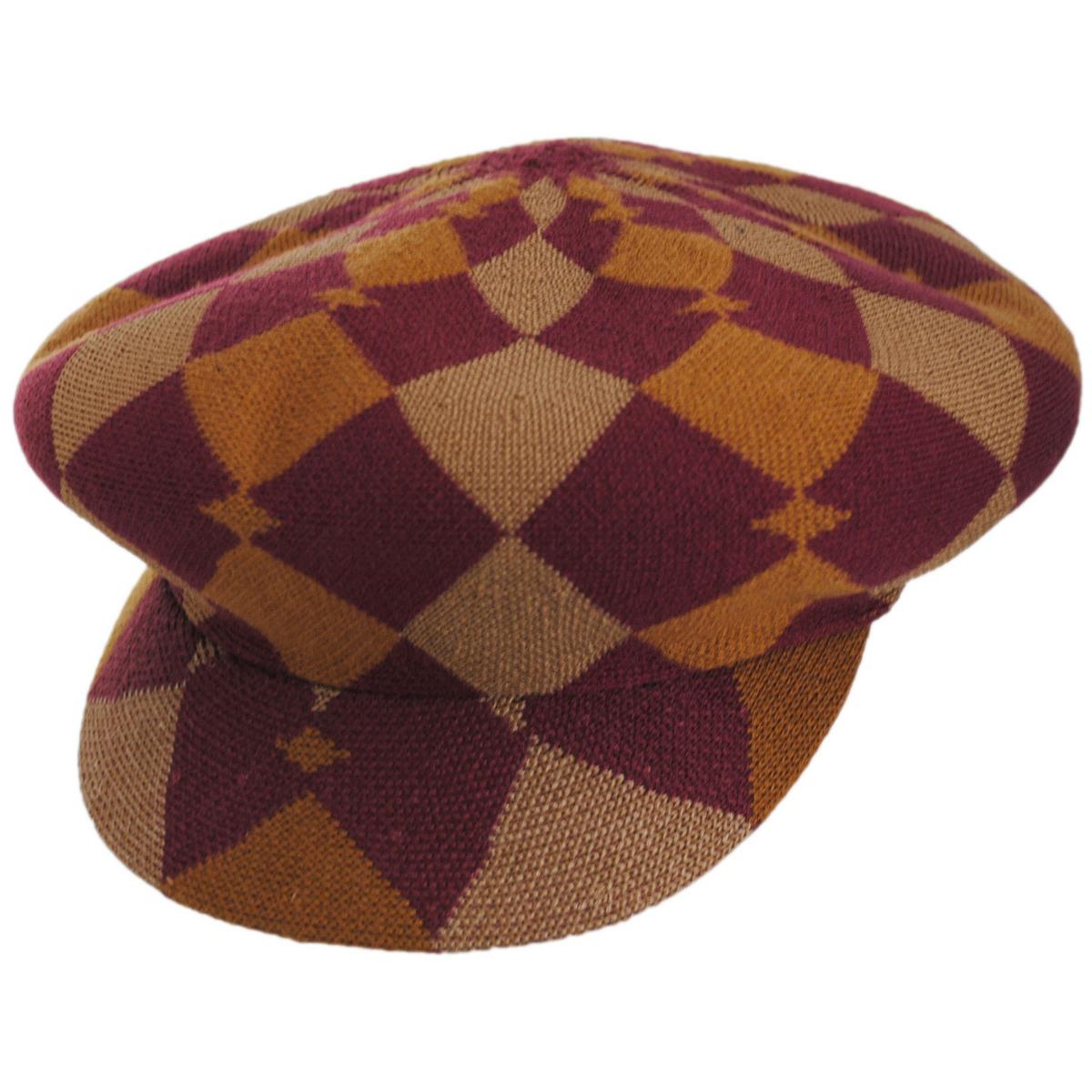 Kangol | Gentle Argyle Halifax Newsboy Cap | 160841 | lead | RUSTIC CARAMEL