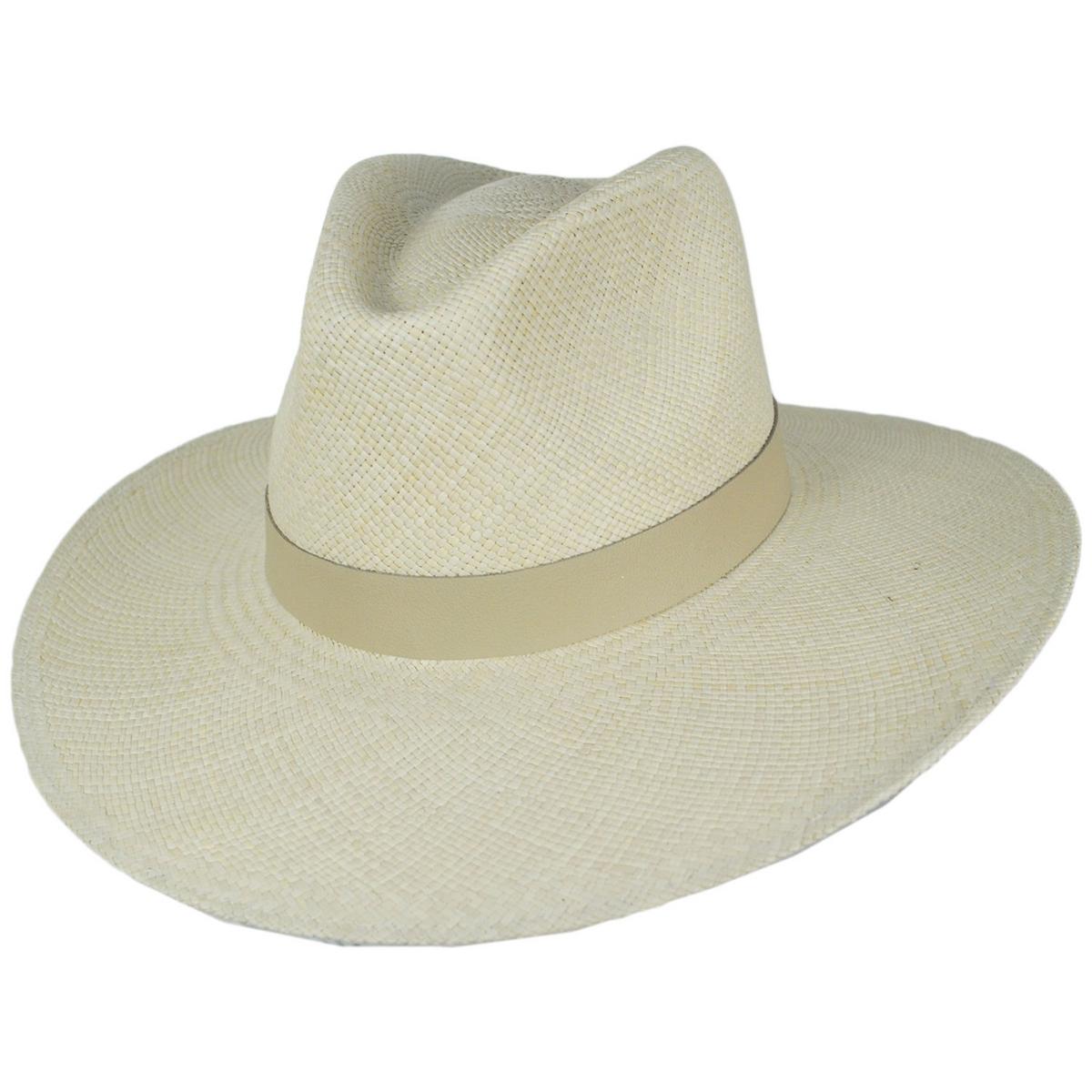 BRIXTON HATS | Harper Panama Straw Fedora Hat | 104050 | lead | SAND