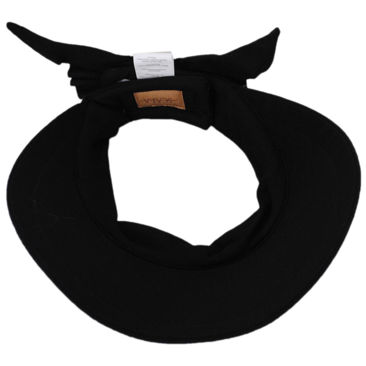Scala | Backbow Cotton Visor | 195018 | under | BLACK