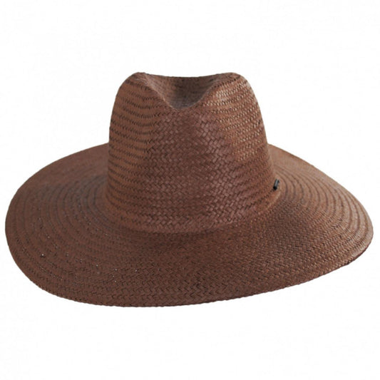 BRIXTON HATS | Seaside Toyo Straw Fedora Hat | 104044 | front | BROWN