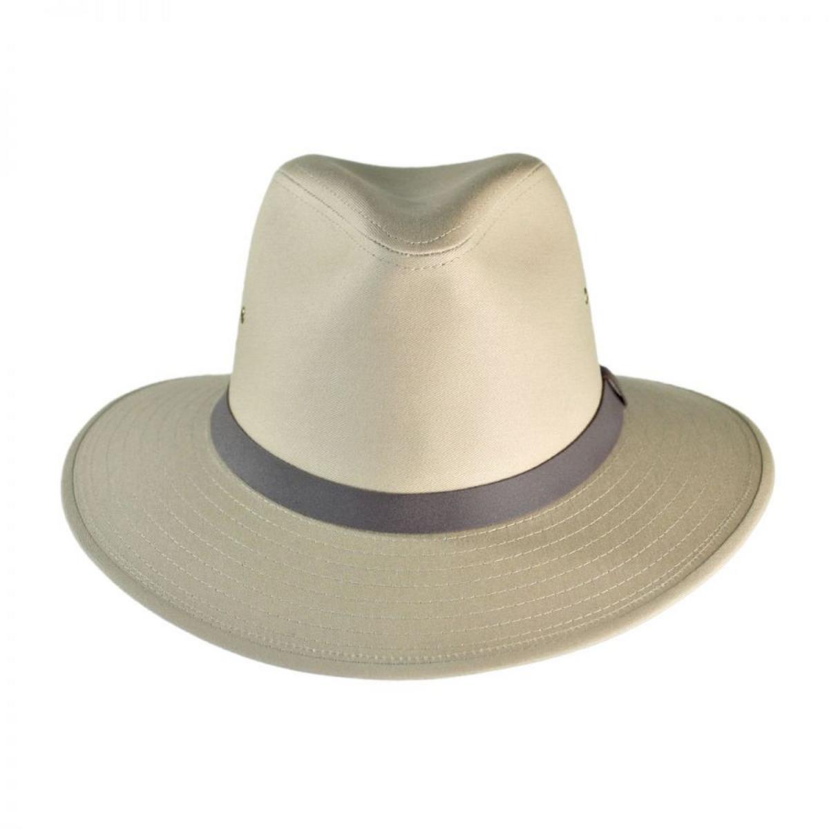 Jaxon Hats | Cotton Safari Fedora Hat | 147250 | front | BRITISH TAN