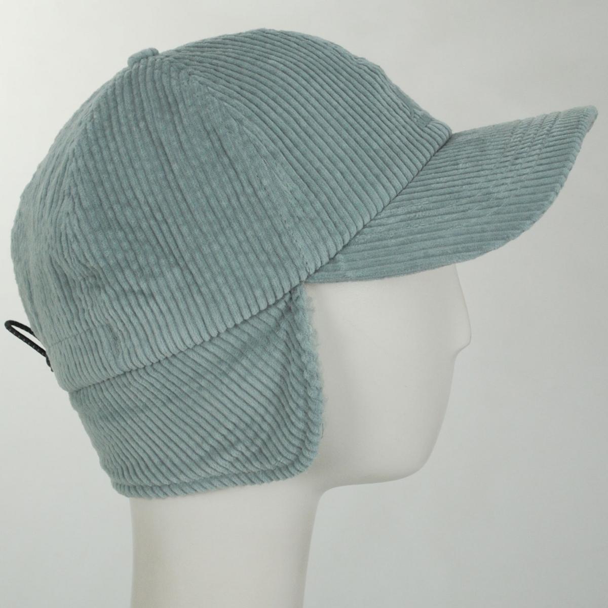 Kangol | Corduroy Earflap Fitted Baseball Cap | 201116 | detailone | SAGE GREEN