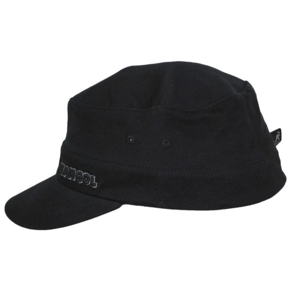 Kangol | Flexfit Cotton Twill Army Cap | 201110 | profile | BLACK