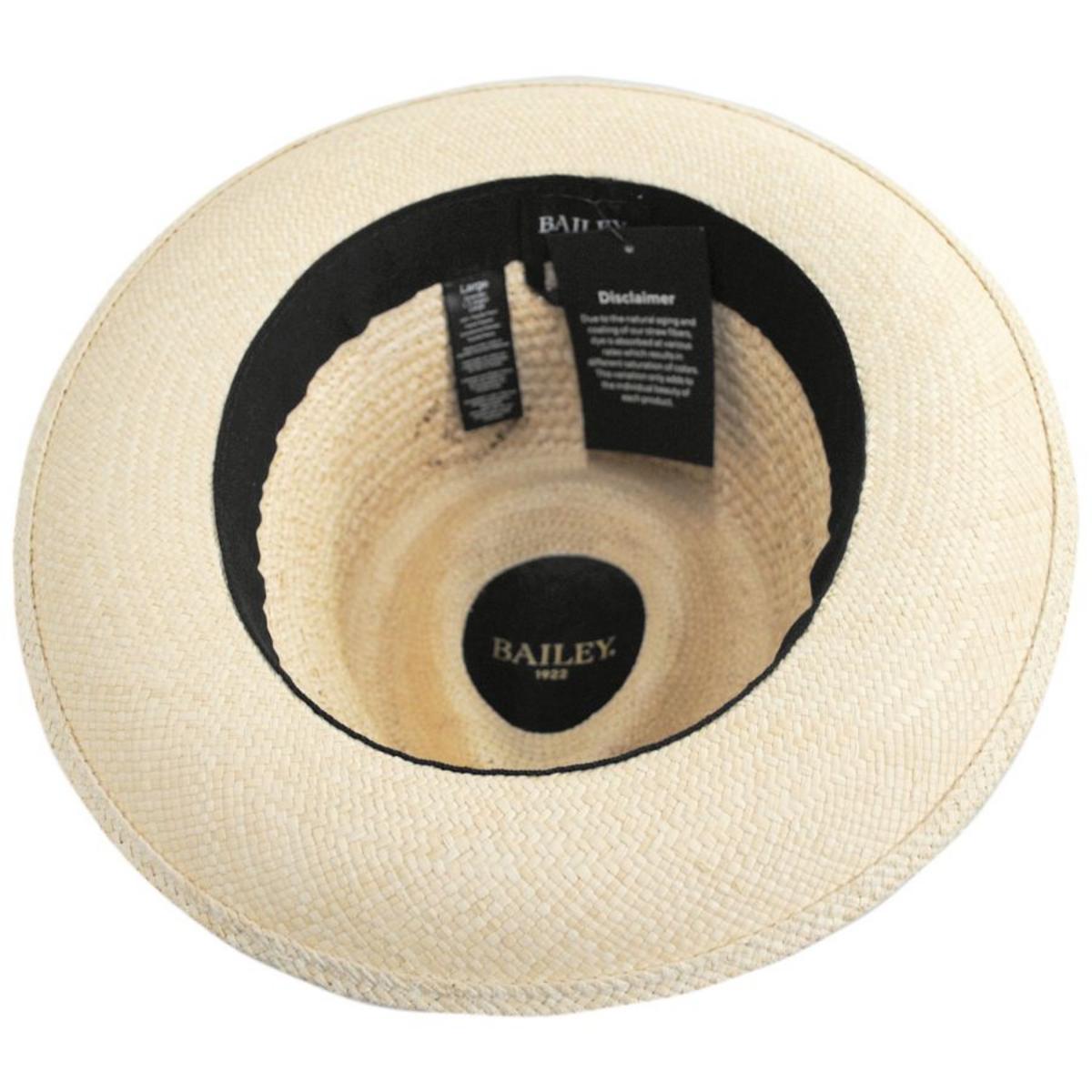 Bailey 1922 | Racer Panama Straw Fedora Hat | 127739 | under | NATURAL