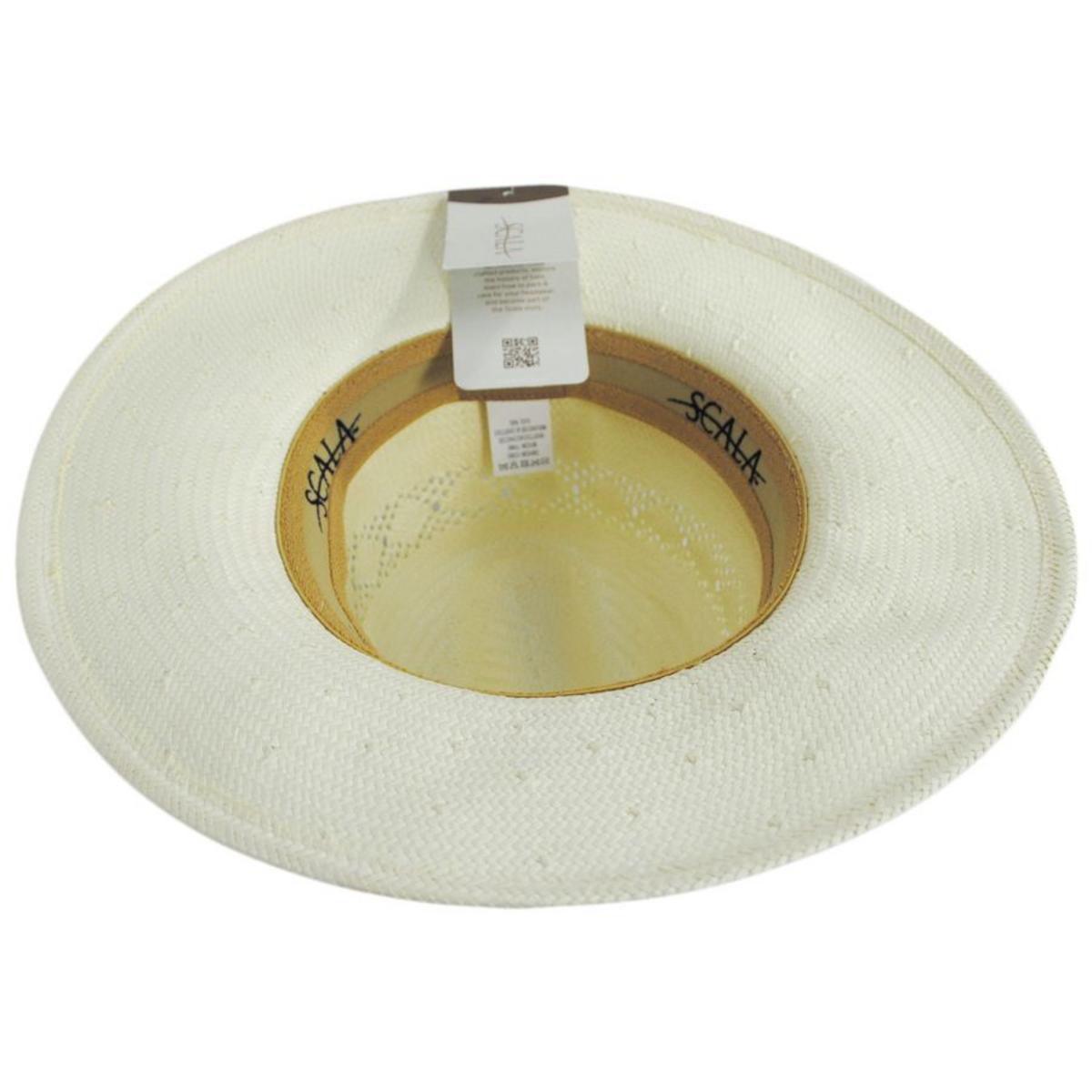Scala | Beau Toyo Straw Fedora Hat | 126095 | under | IVORY