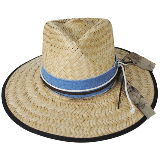 Carlos Santana | Corazon Palmilla Straw Fedora Hat | 129801 | front | NATURAL