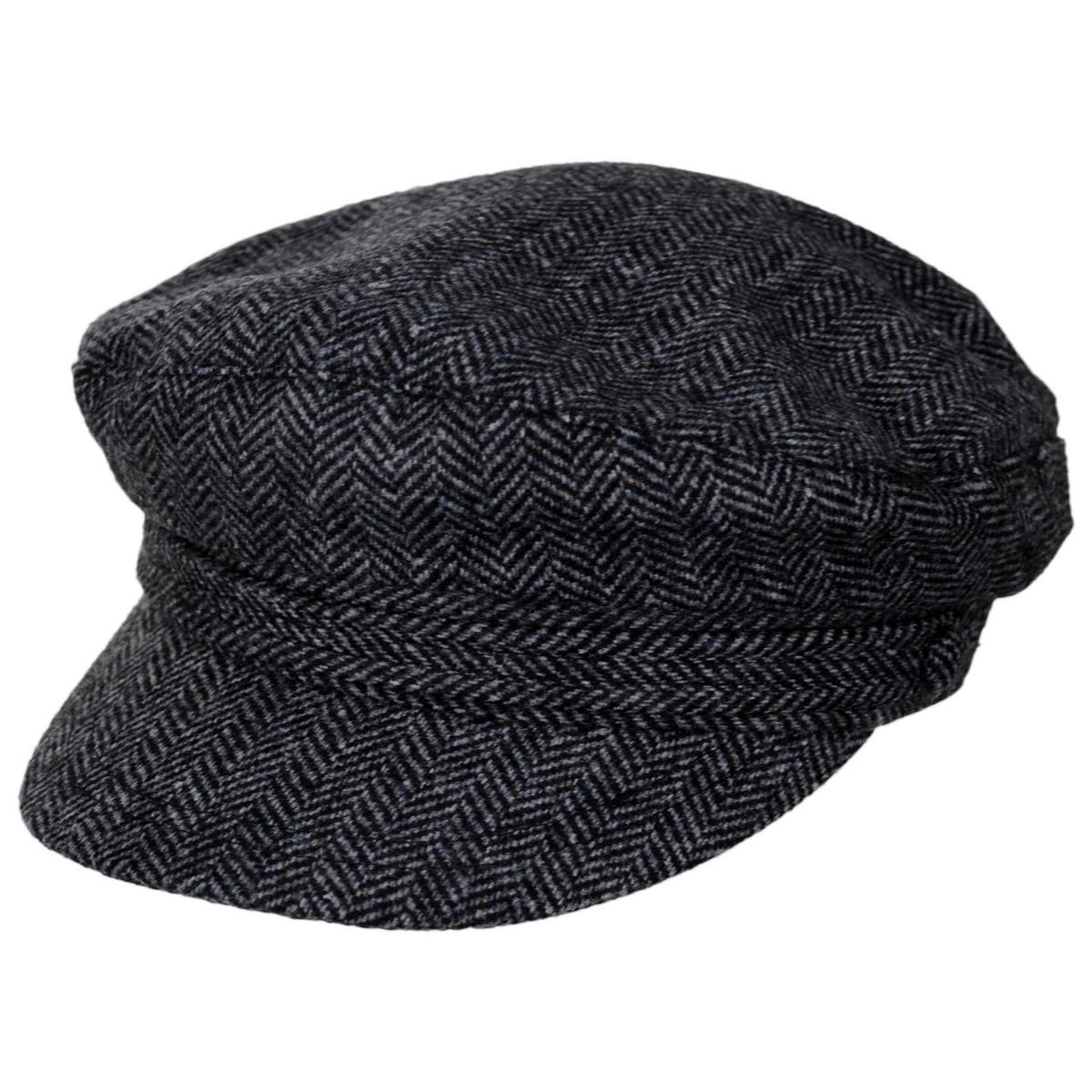 Herringbone Wool Blend Fiddler's Cap – Village Hat Shop