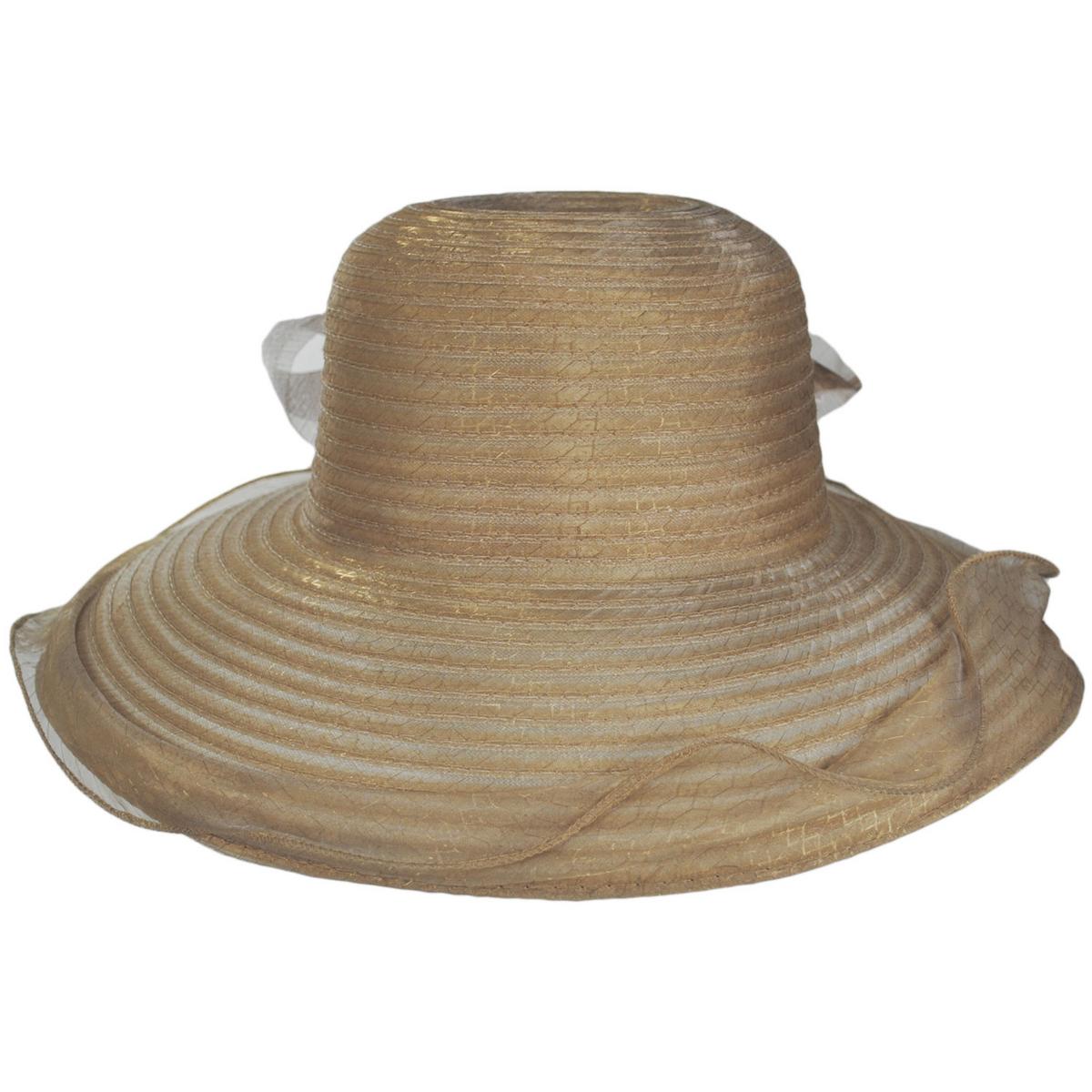 Iridescent Milan Organza Downbrim Hat