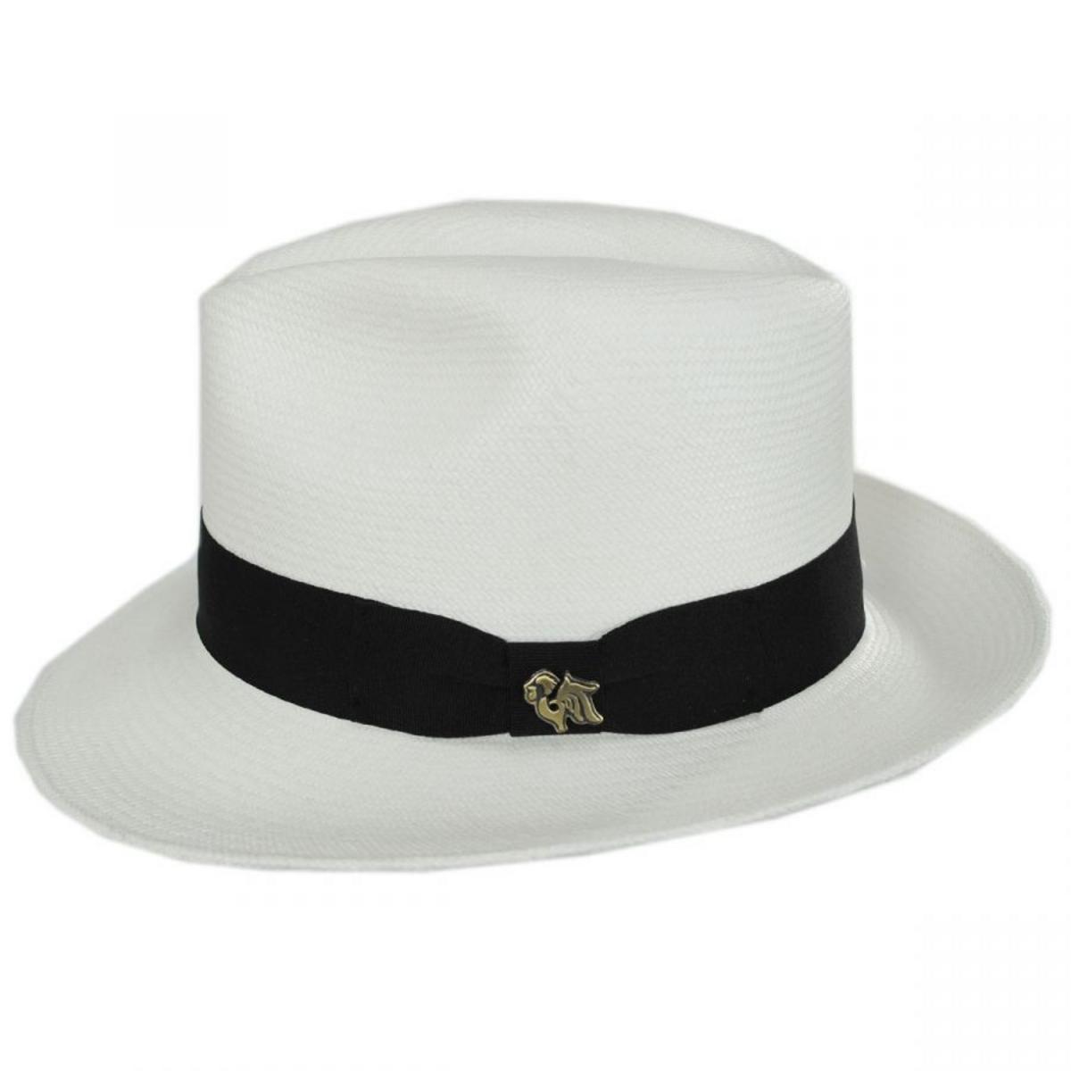 Bigalli | Grade 8 Panama Straw Fedora Hat | 129203 | profile | WHITE