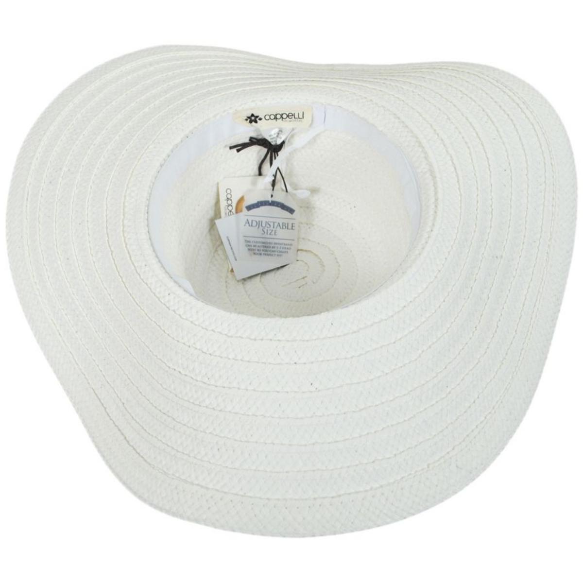 Cappelli | Dover Toyo Braid Swinger Sun Hat | 101260 | under | WHITE