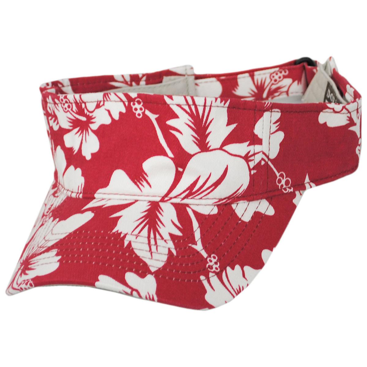 Dorfman Pacific | Maui Cotton Sport Visor | 195039 | lead | RED