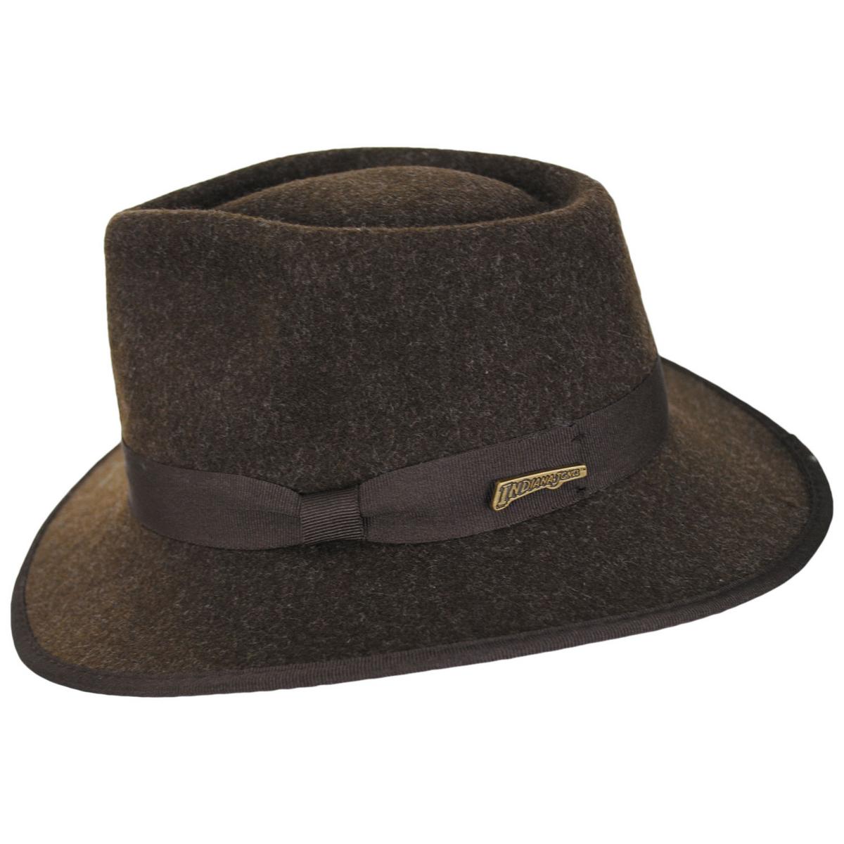 Indiana Jones | Officially Licensed Kid's Junior ProvatoKnit Fedora Hat | 507202 | profile | BROWN