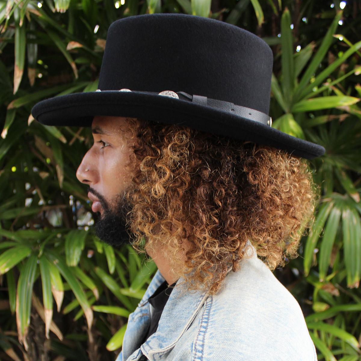 Jaxon Hats | Crossfire Wool Felt Gambler Hat | 132004 | lsmtwo | BLACK