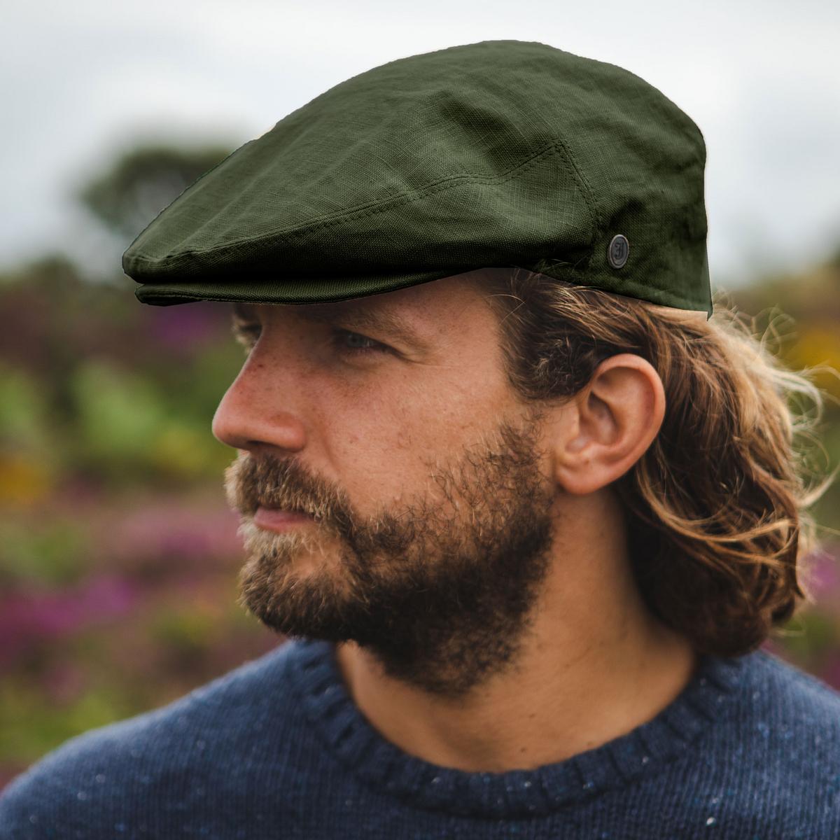 Jaxon Hats | Linen and Cotton Ivy Cap | 167732 | lsmone | OLIVE GREEN