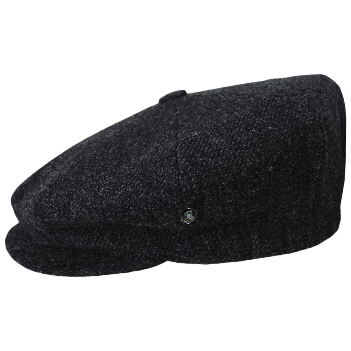 City Sport Caps | Melange Wool Newsboy Cap | 175114 | profile | CHARCOAL