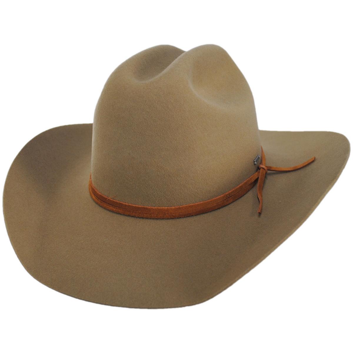 BRIXTON HATS | Laredo Branded Wool Felt Cowboy Hat | 135667 | lead | ANTIQUE BRONZE