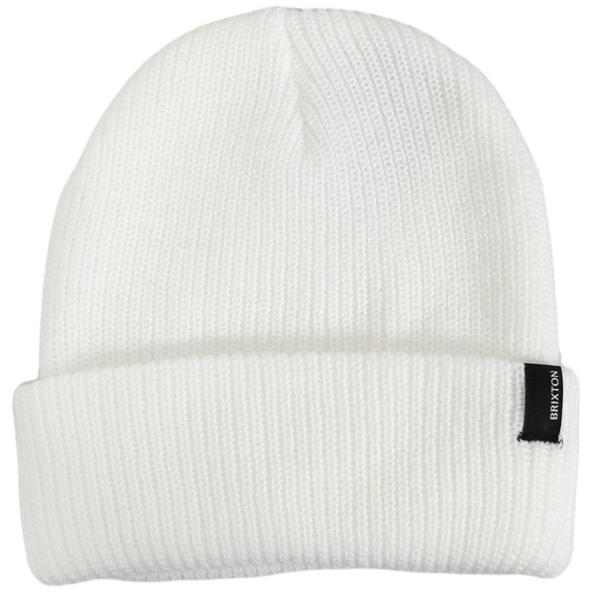 BRIXTON HATS | Heist Knit Beanie Hat | 502706 | lead | WHITE