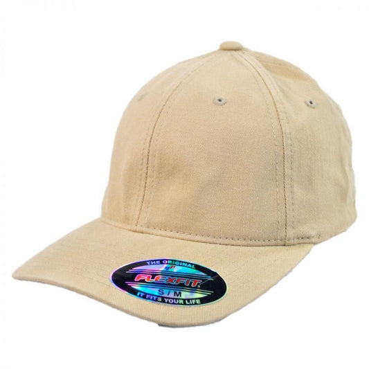 Flexfit | Garment Washed Cotton Twill LoPro Flexfit Fitted Baseball Cap | 221506 | lead | KHAKI