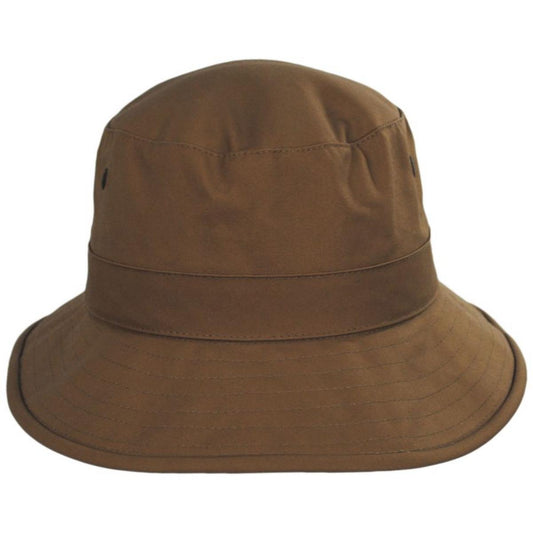 Tilley Endurables | Waxed Cotton Bucket Hat | 400842 | front | BRITISH TAN