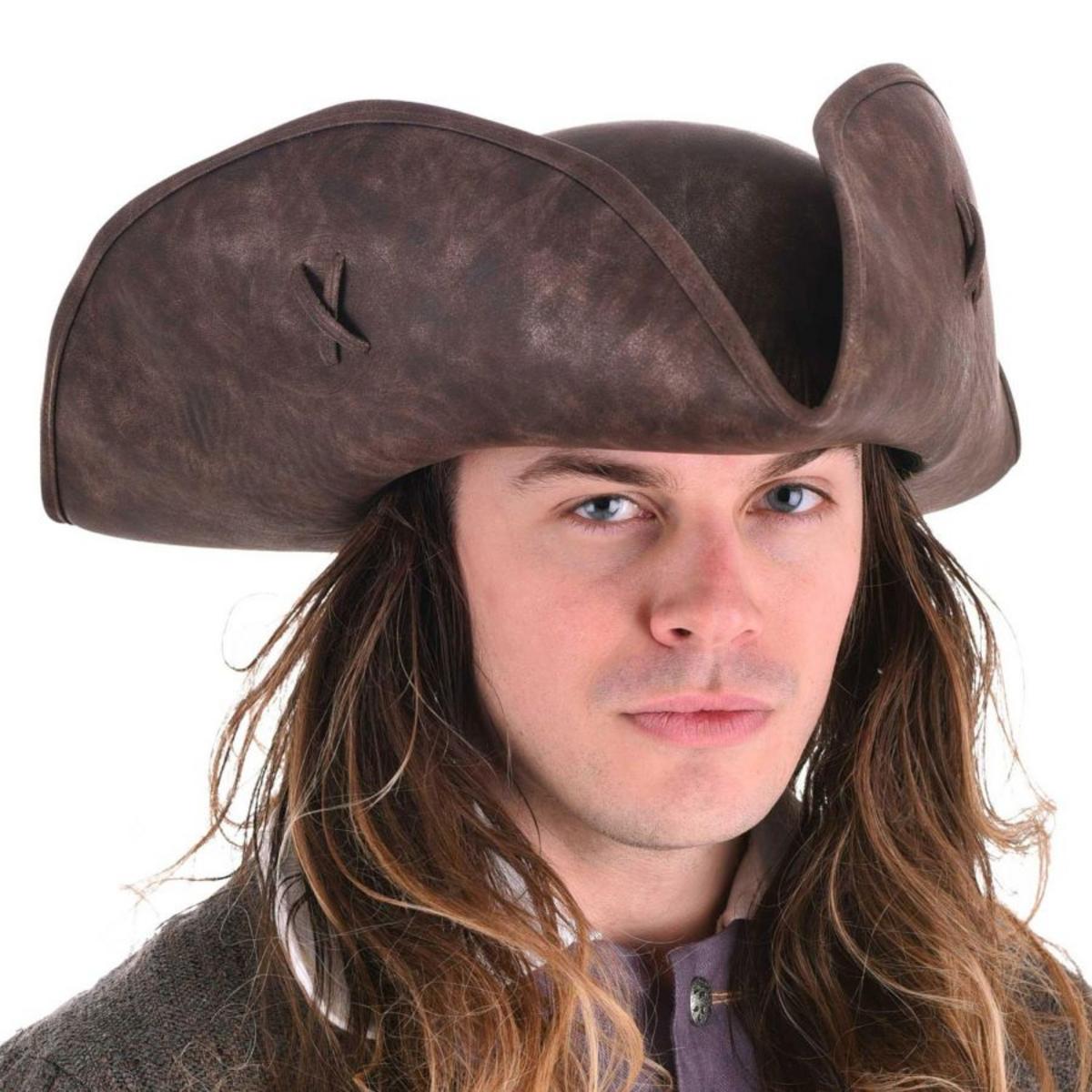 Disney | Pirates of the Caribbean Pirate Jack Tricorn Hat | 190499 | under | BROWN