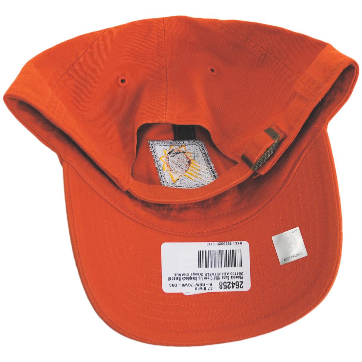 47 Brand | Phoenix Suns NBA Clean Up Strapback Baseball Cap Dad Hat | 204100 | under | ORANGE