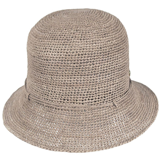 Helen Kaminski | Villa 6 Raffia Straw Cloche Hat | 120836 | front | ECLIPSE MELANGE