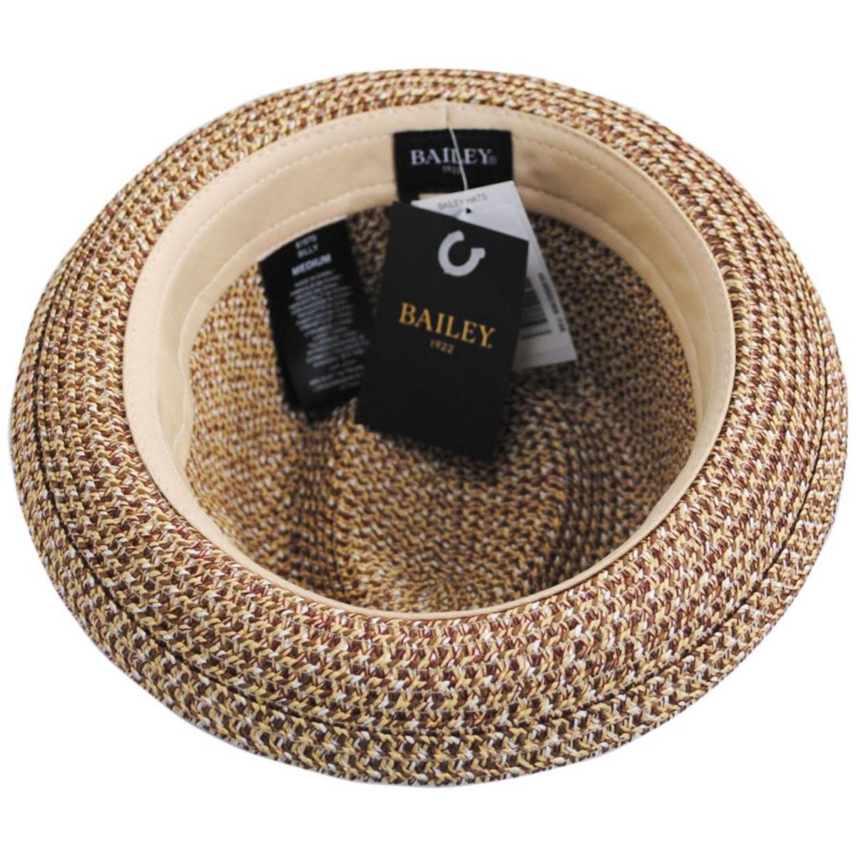 Bailey 1922 | Billy Braided Toyo Straw Fedora Hat | 127843A | under | TAWNY