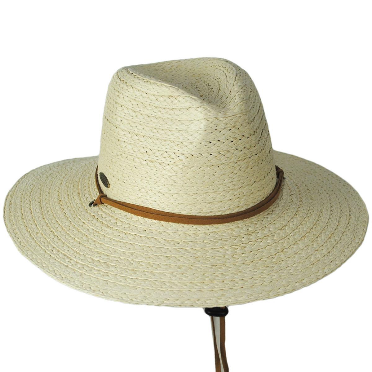 Panama Jack | Thredfin Toyo Straw Aussie Hat | 102015 | lead | NATURAL