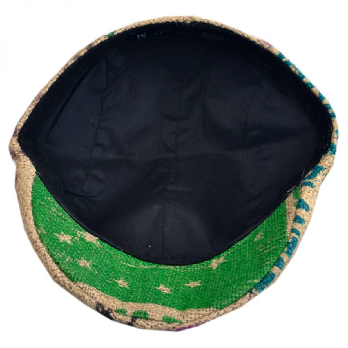 Hills Hats of New Zealand | Havana Coffee Works Jute Duckbill Ivy Cap | 171121 | under | MULTI