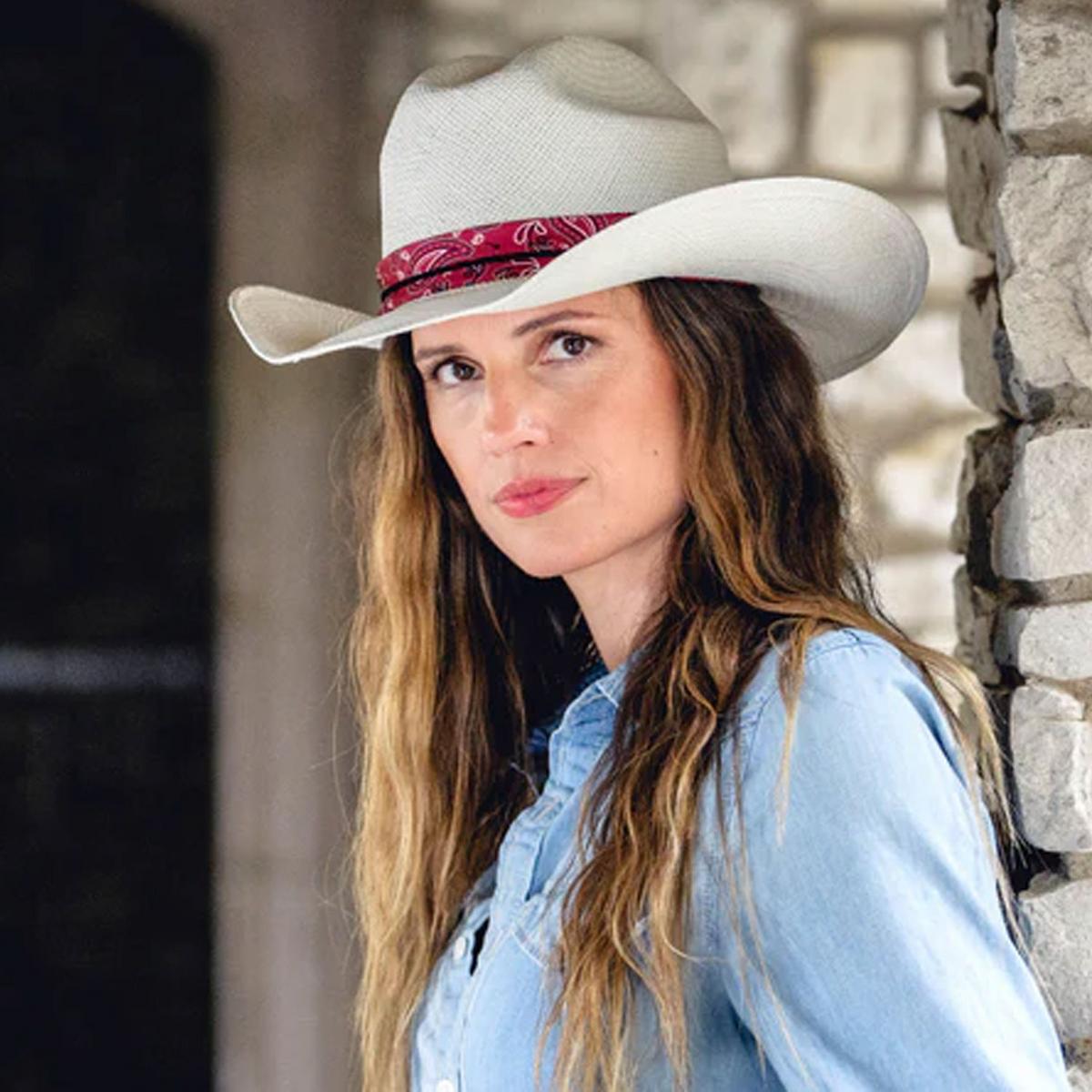 Bigalli | Manaba Panama Straw Western Hat | 129254 | lsfone | WHITE