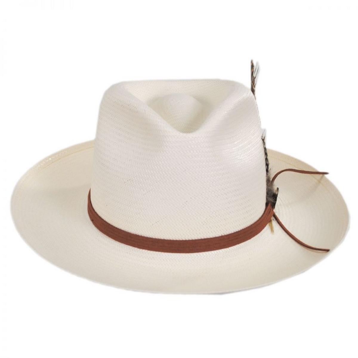 Stetson | Tallahassee Shantung Straw Fedora Hat | 126944 | front | NATURAL