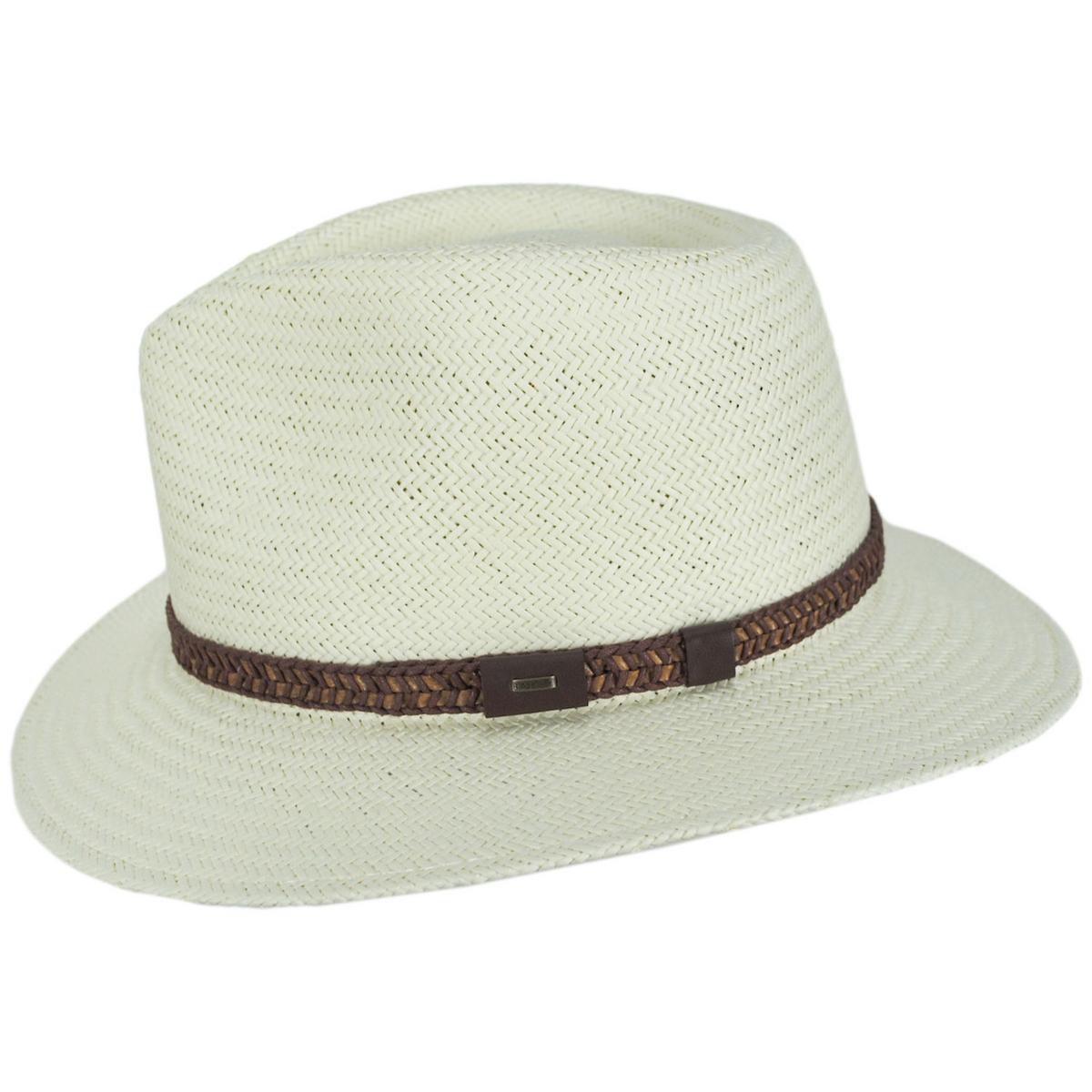 Bailey 1922 | Colwyn Raindura Straw Fedora Hat | 127927 | profile | NATURAL