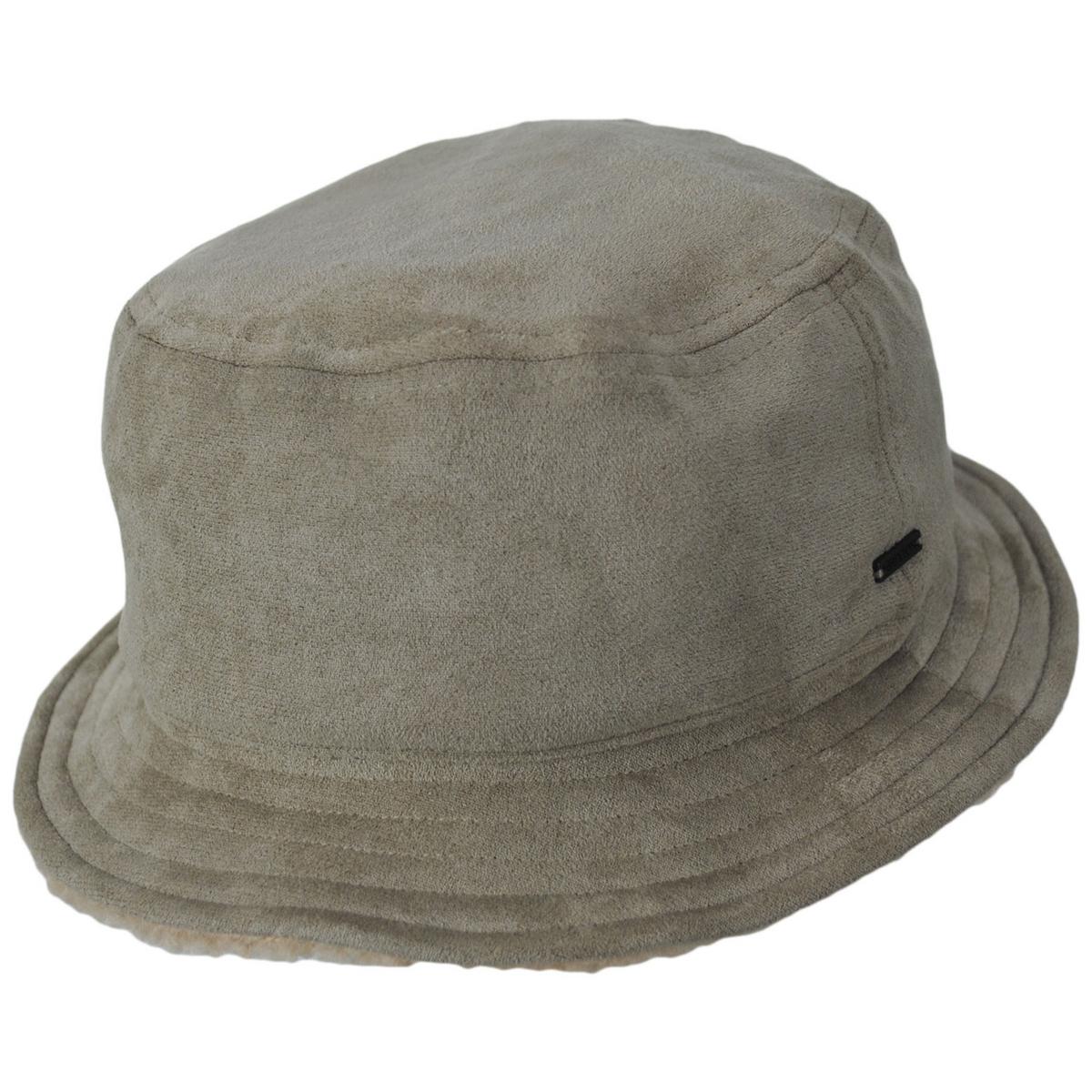 BRIXTON HATS | Vernon Reserve Vegan Shearling Bucket Hat | 185551 | lead | SAND