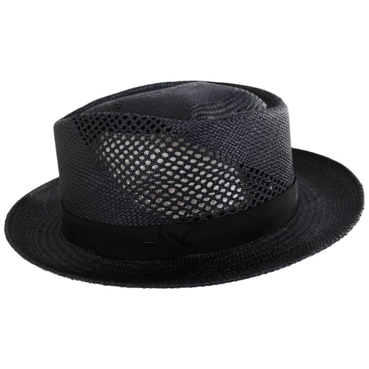 Bailey 1922 | Hurtle Panama Straw Fedora Hat | 127737 | profile | BLACK