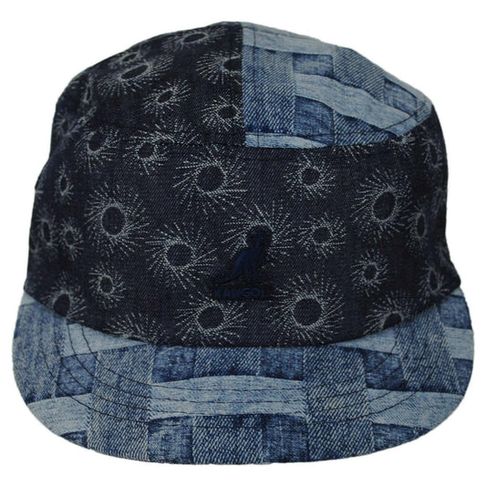 Kangol | Denim Mashup Army Cap | 201142 | front | BLUE PICNIC