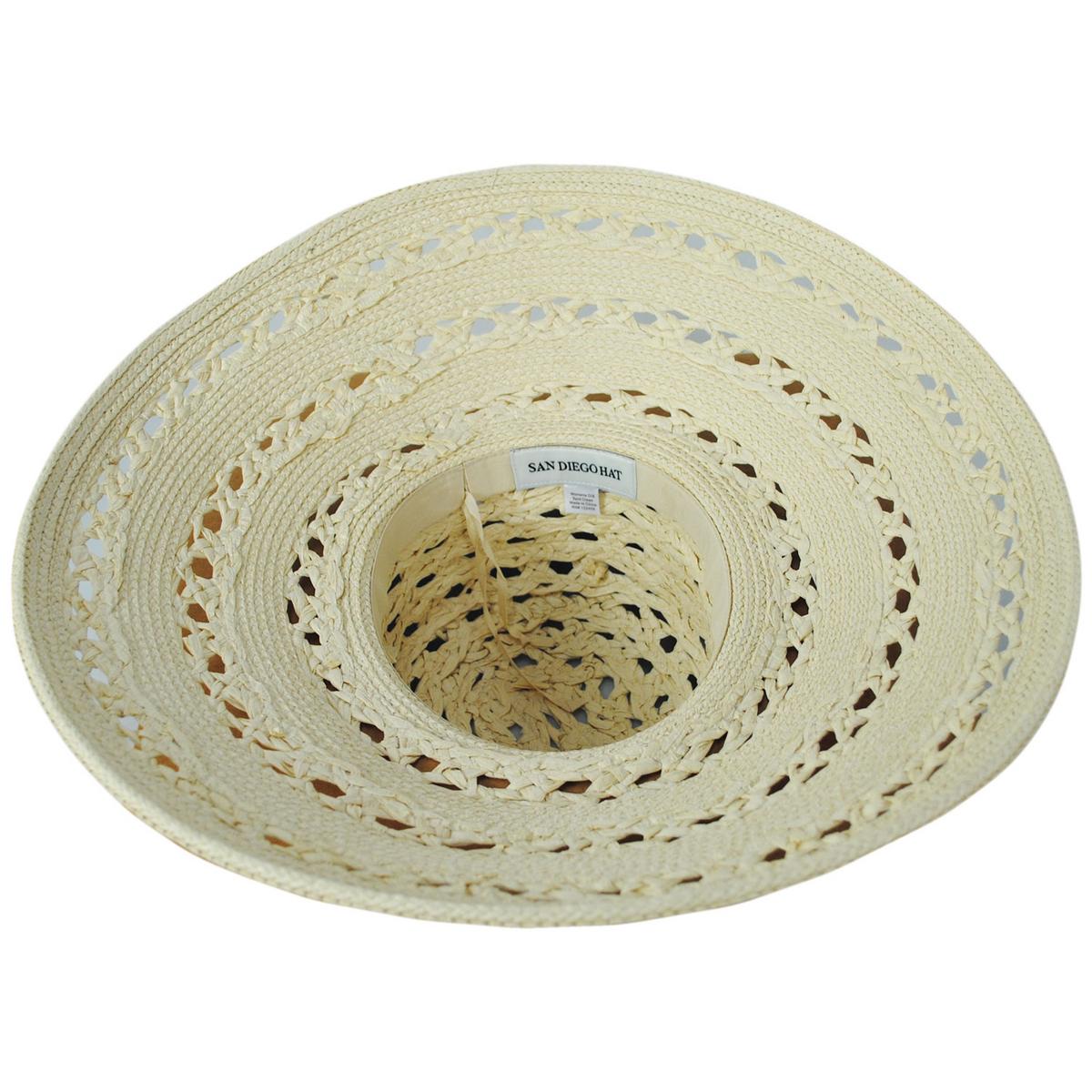 San Diego Hat Company | Sierra Toyo Straw Lampshade Sun Hat | 103690 | under | TAN