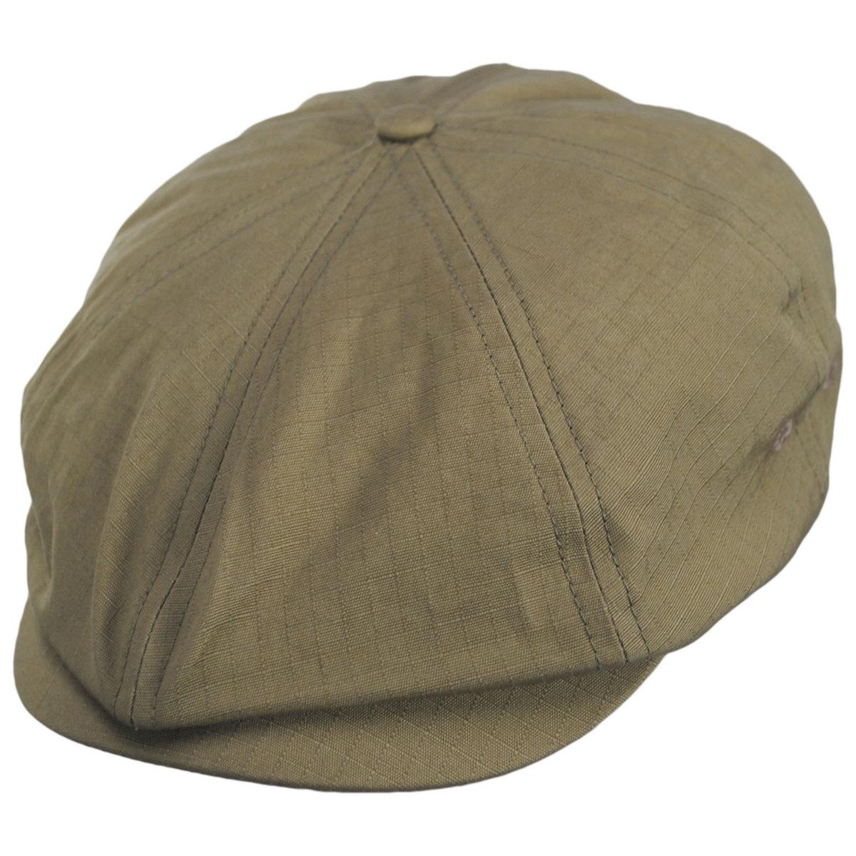 BRIXTON HATS | Brood Lightweight RipStop Newsboy Cap | 161570 | lead | DARK KHAKI RIPSTOP