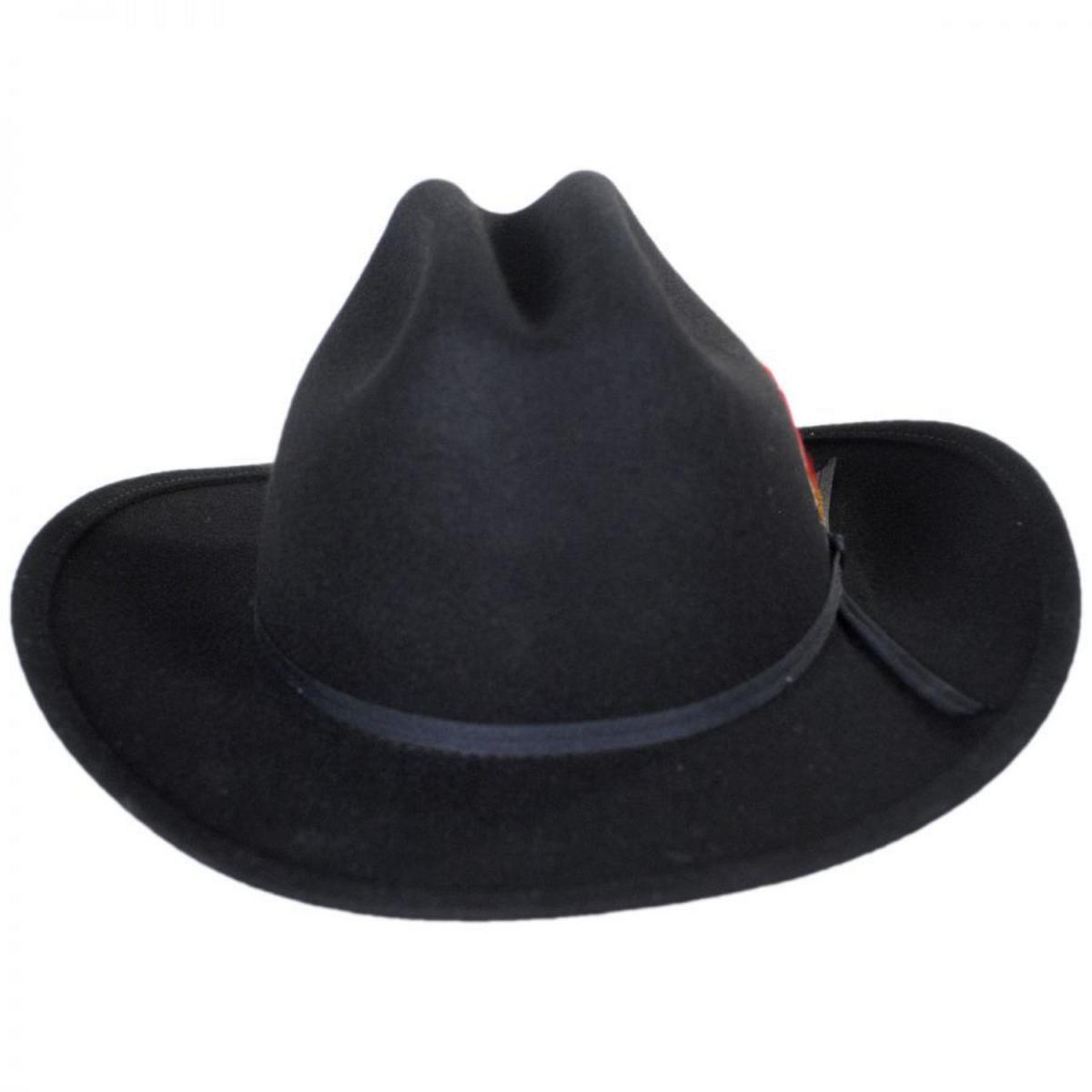 Eddy Bros | Kid's Bronco Jr Wool Felt Western Hat | 507601 | front | BLACK
