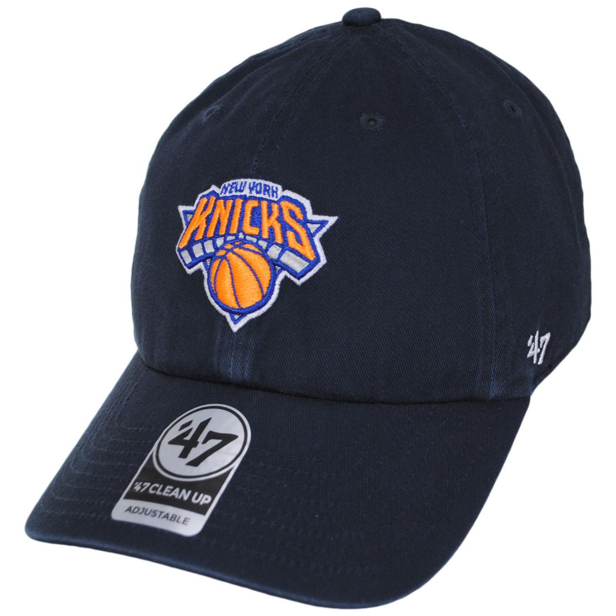 47 Brand | New York Knicks NBA Clean Up Strapback Baseball Cap Dad Hat | 203991 | lead | NAVY