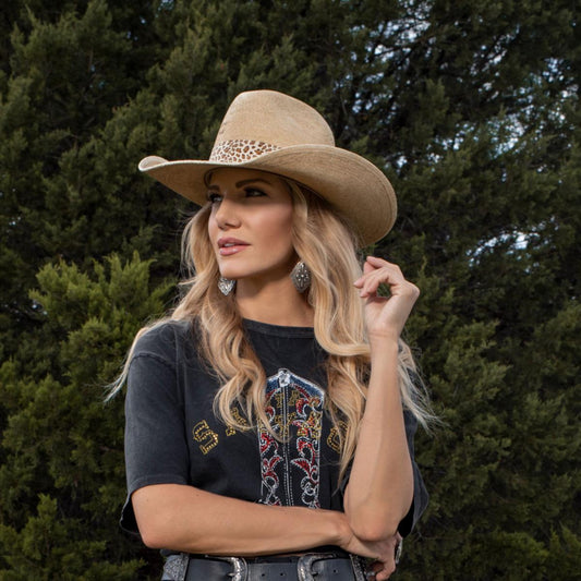 Charlie 1 Horse | Wild Thing Palm Straw Western Hat | 101667 | lsfone | BURNED