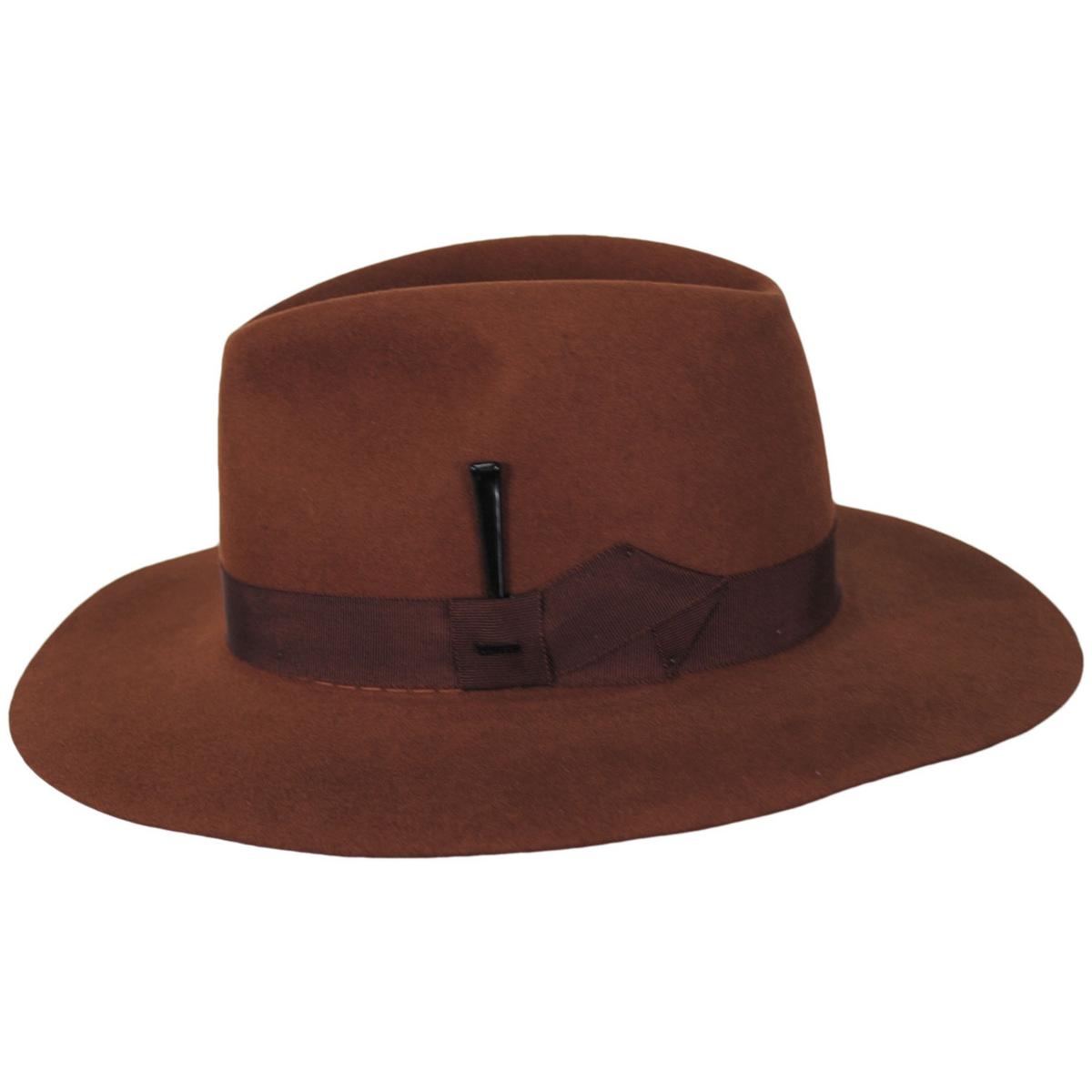 Bailey 1922 | Nilson Fur Felt Fedora Hat | 130389 | profile | COPPER