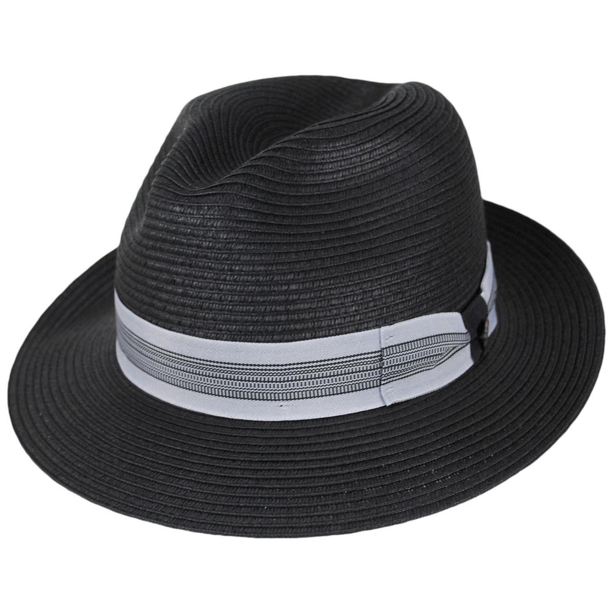 Bigalli | Swing Toyo Braid Fedora Hat | 129250 | lead | BLACK