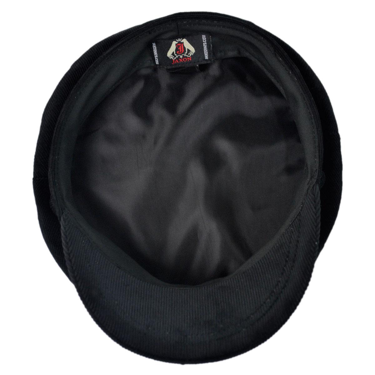 Jaxon Hats | Wholesale Corduroy Fiddler's Cap B2B Pre-Pack | B2B181016 | under | BLACK