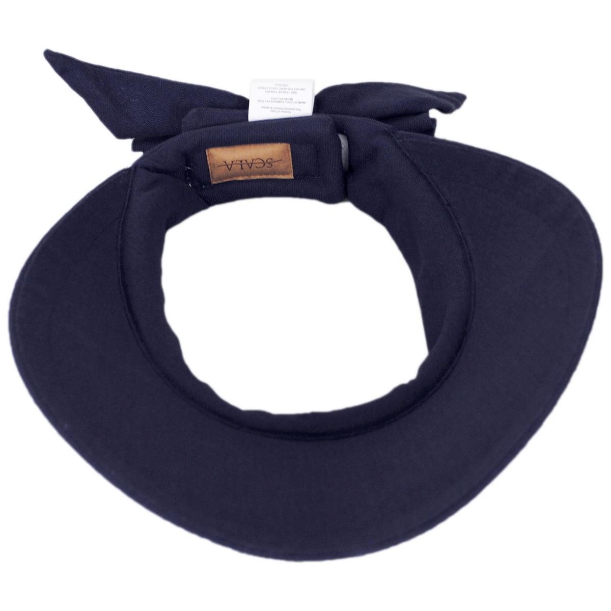 Scala | Backbow Cotton Visor | 195018 | under | NAVY